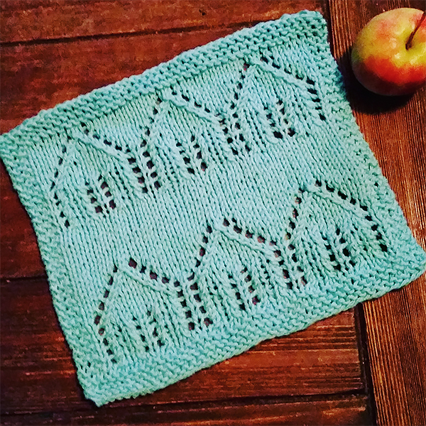 Free knitting pattern for Little Houses Cloth