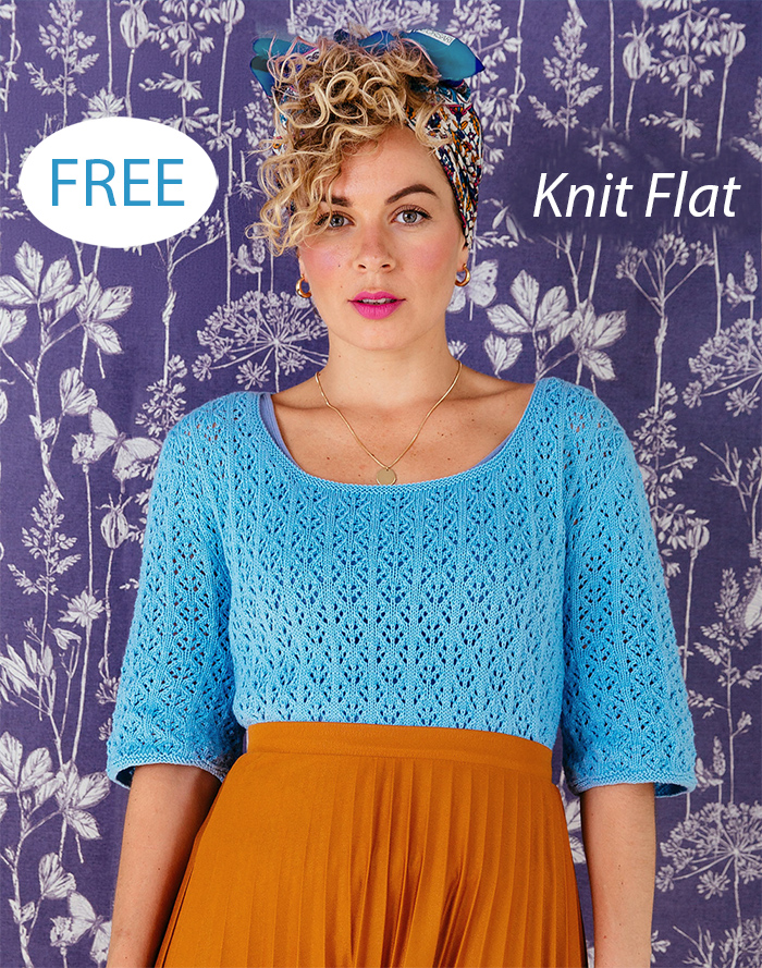 Free Women's Little Lace Diamonds Tee Knitting Pattern