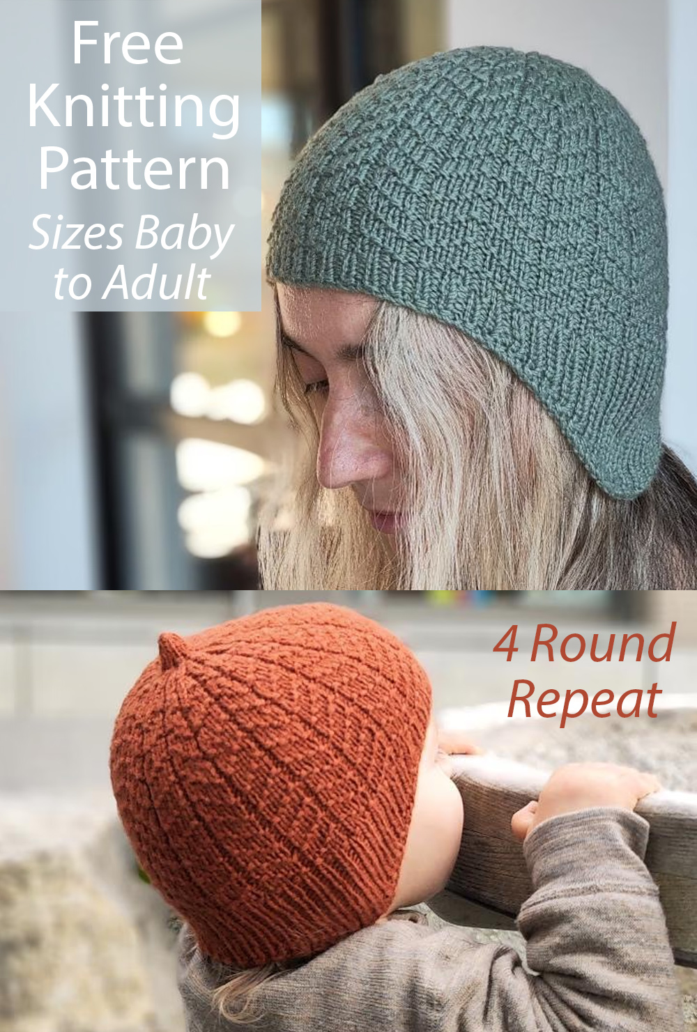 Free Little Pumpkin Hat Knitting Pattern for the Whole Family