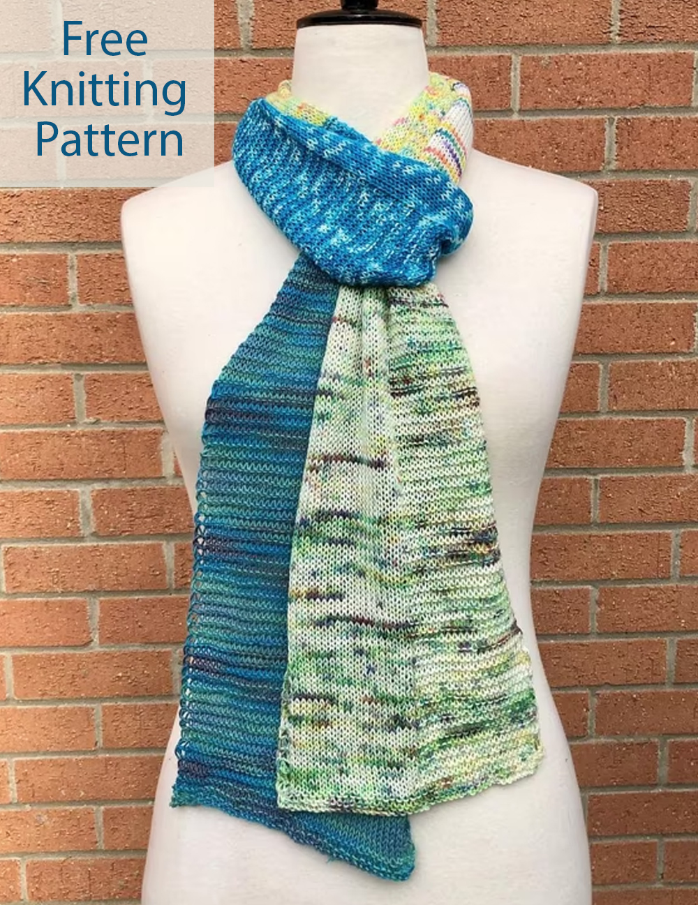 Little Skein Scarf De-Stash Fashion Knitting Pattern
