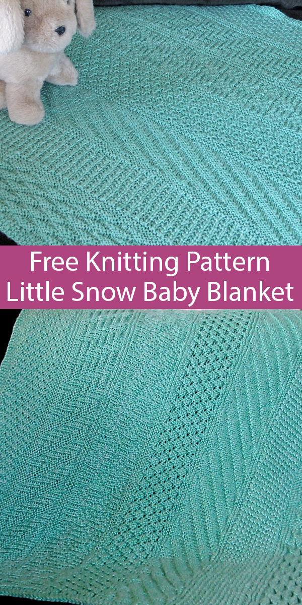 Free Easy Knitting Pattern for Little Snow Baby Blanket