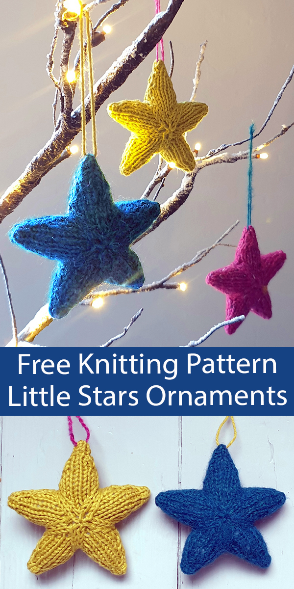 Free Christmas Ornament Knitting Pattern Little Stars