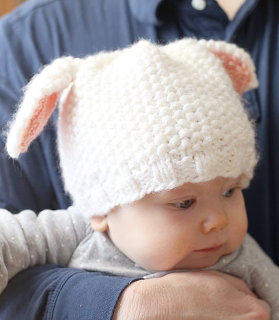 Free Knitting Pattern for Easy Lamb Baby Hat