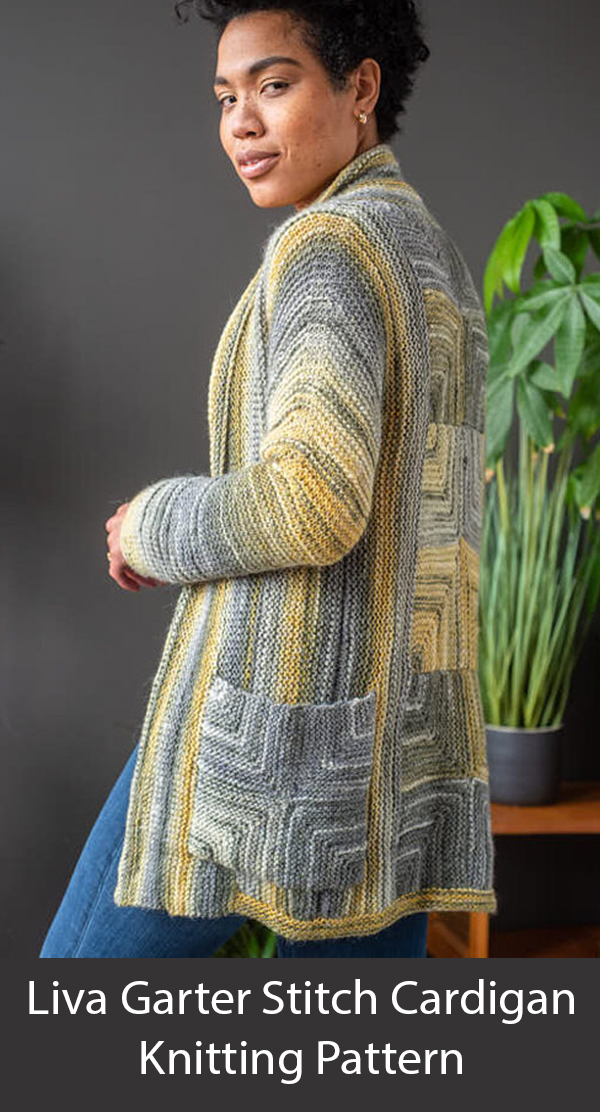 Liva Cardigan Knitting Pattern Garter Stitch