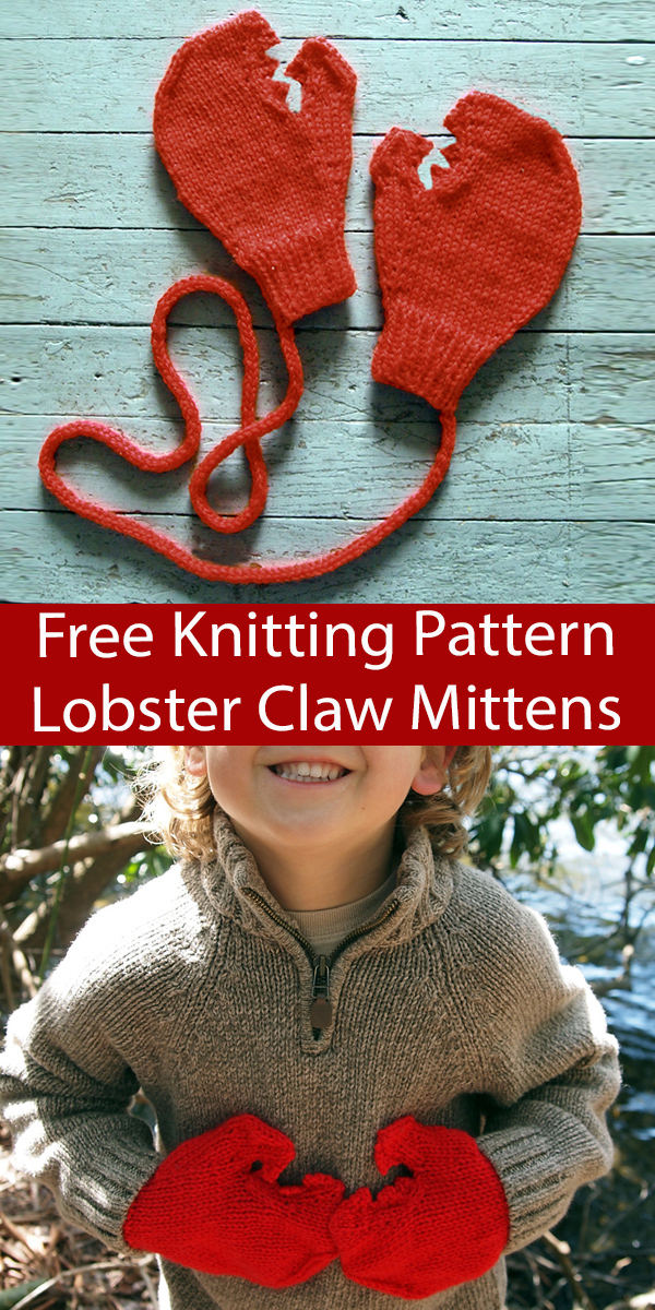 Free Knitting Pattern Lobster Claw Mittens