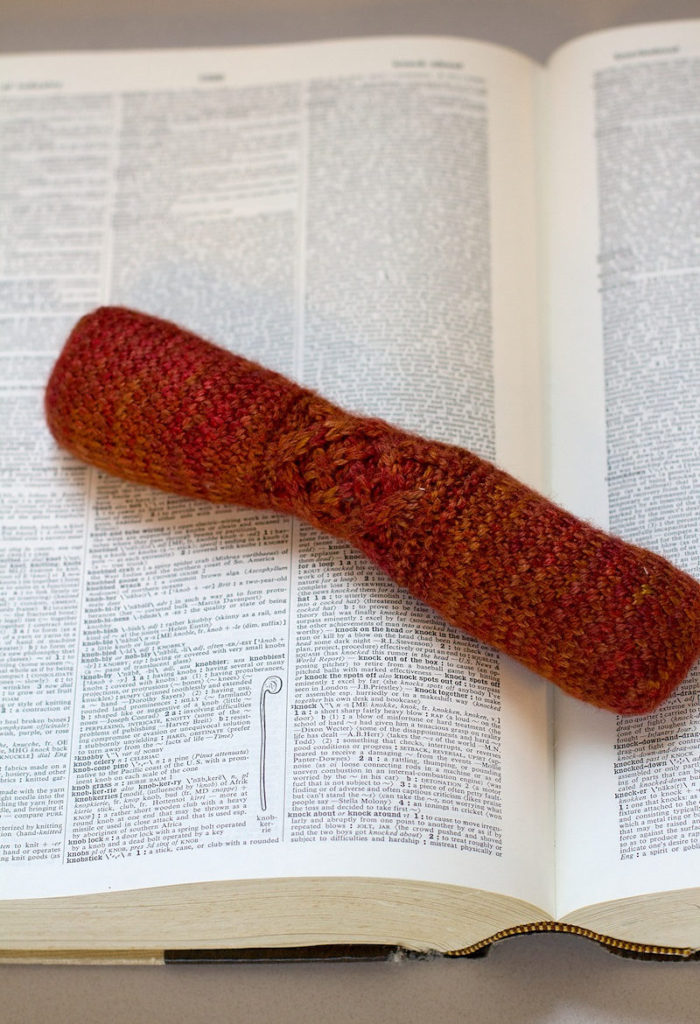 Free Knitting Pattern for LOC Bookweight