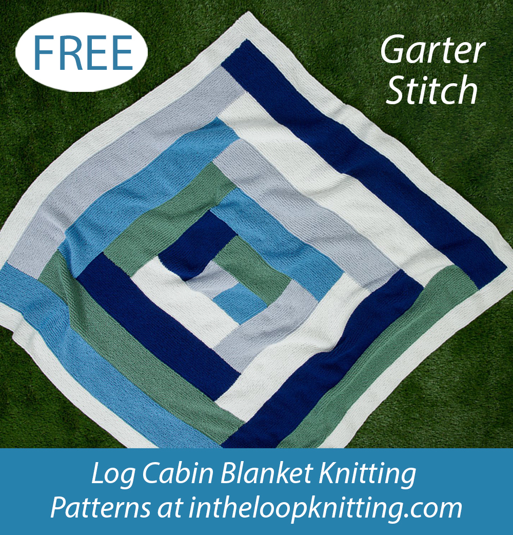 Free Log Cabin Quilt Blanket Knitting Pattern