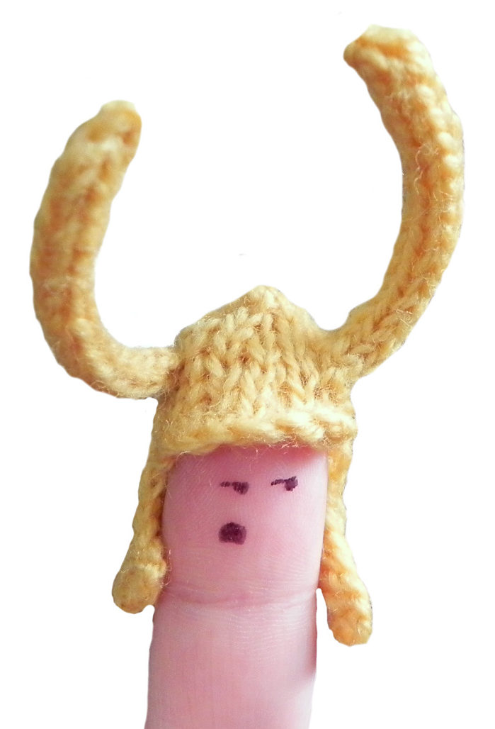 Free Knitting Pattern for Teeny Tiny Loki Helm