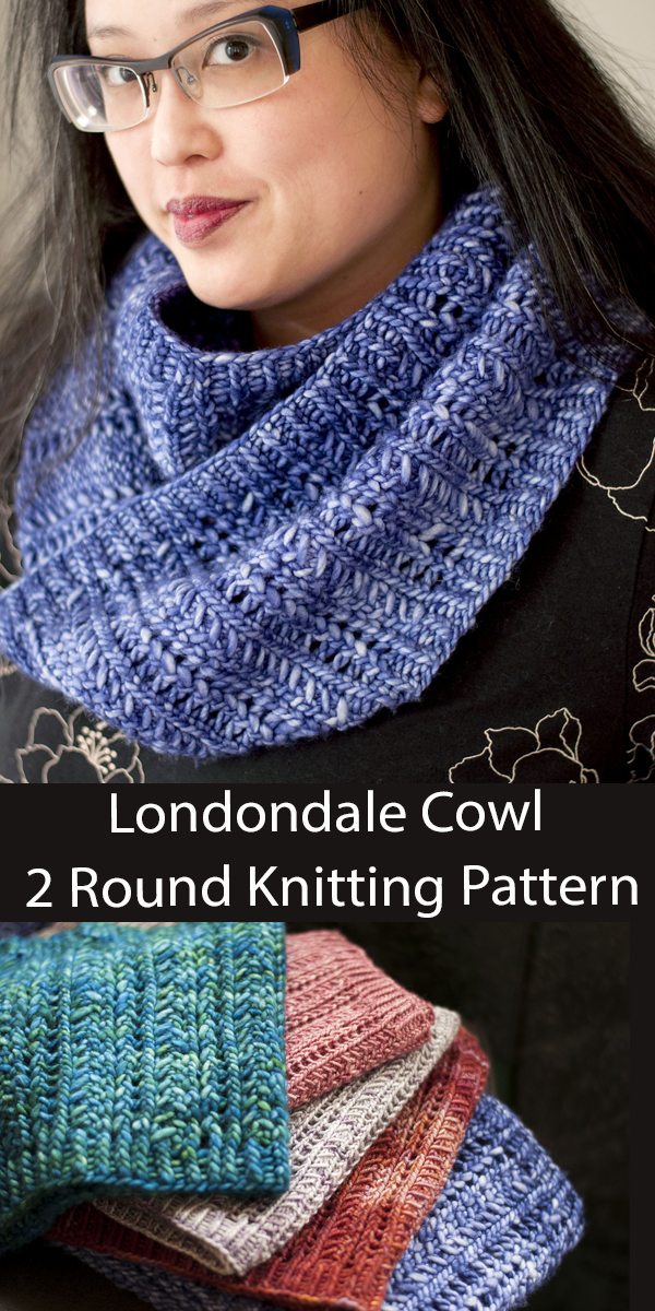Londondale Cowl Knitting Pattern 2-Row Repeat