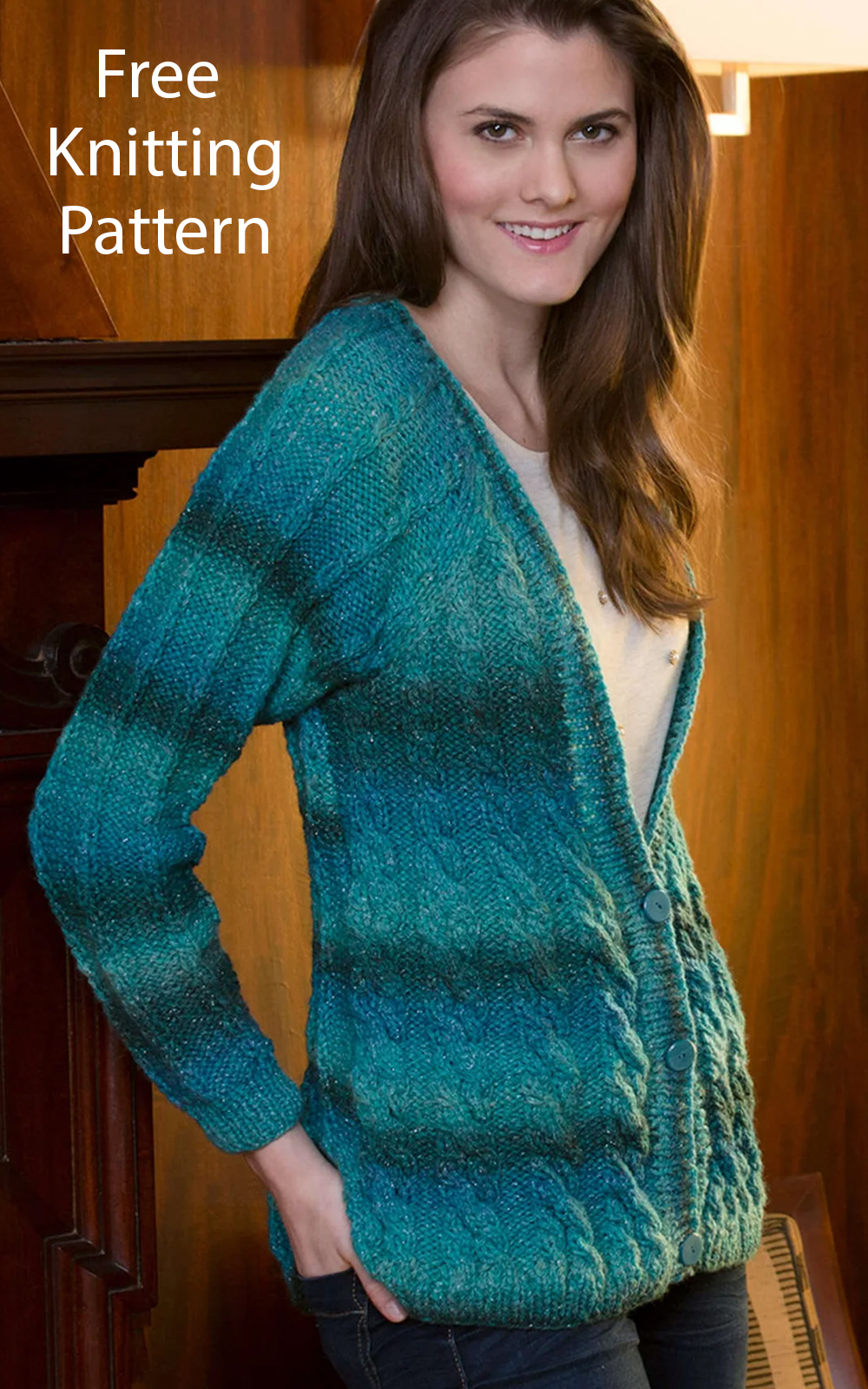 Free Knitting Pattern Long Cable Knit Cardigan