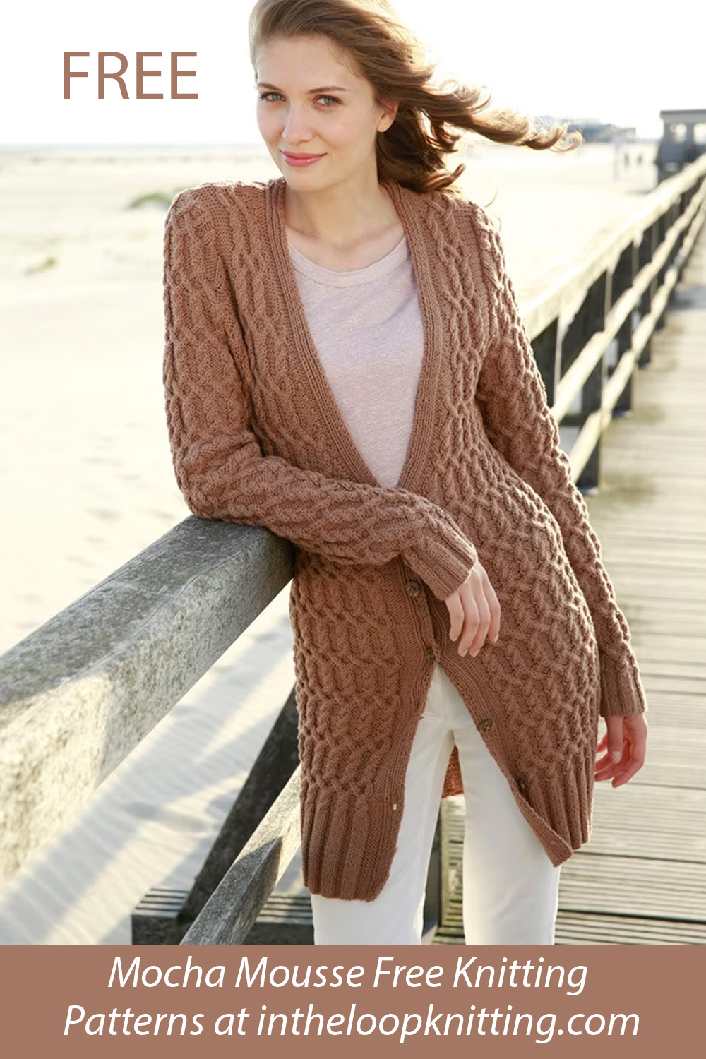 Free Elegant Cabled Cardigan Knitting Pattern