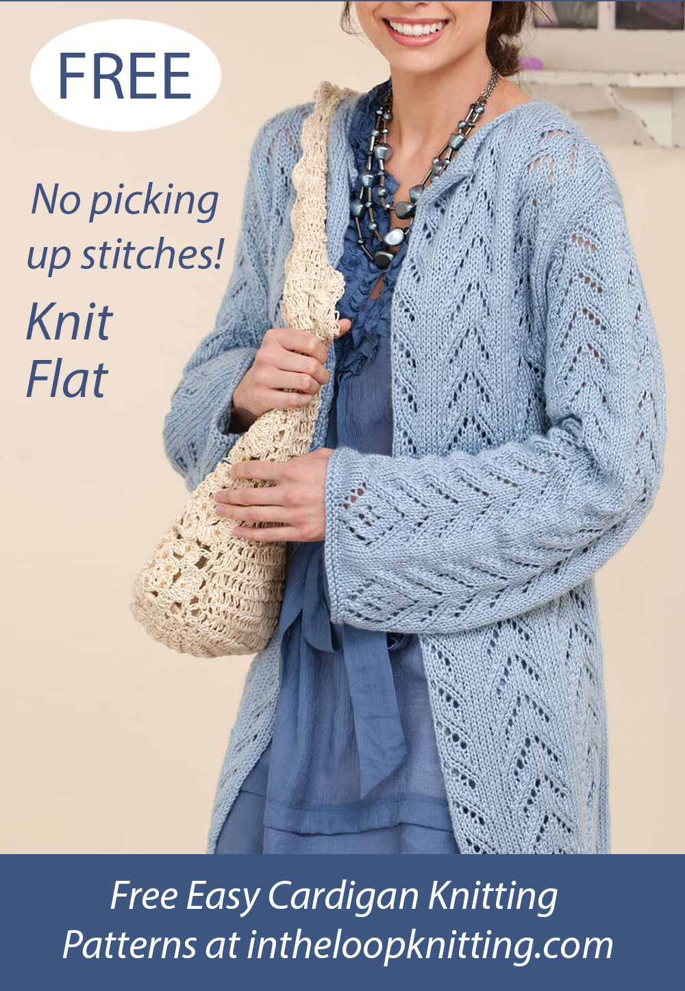 Free Long and Lacy Jacket Cardigan Knitting Pattern