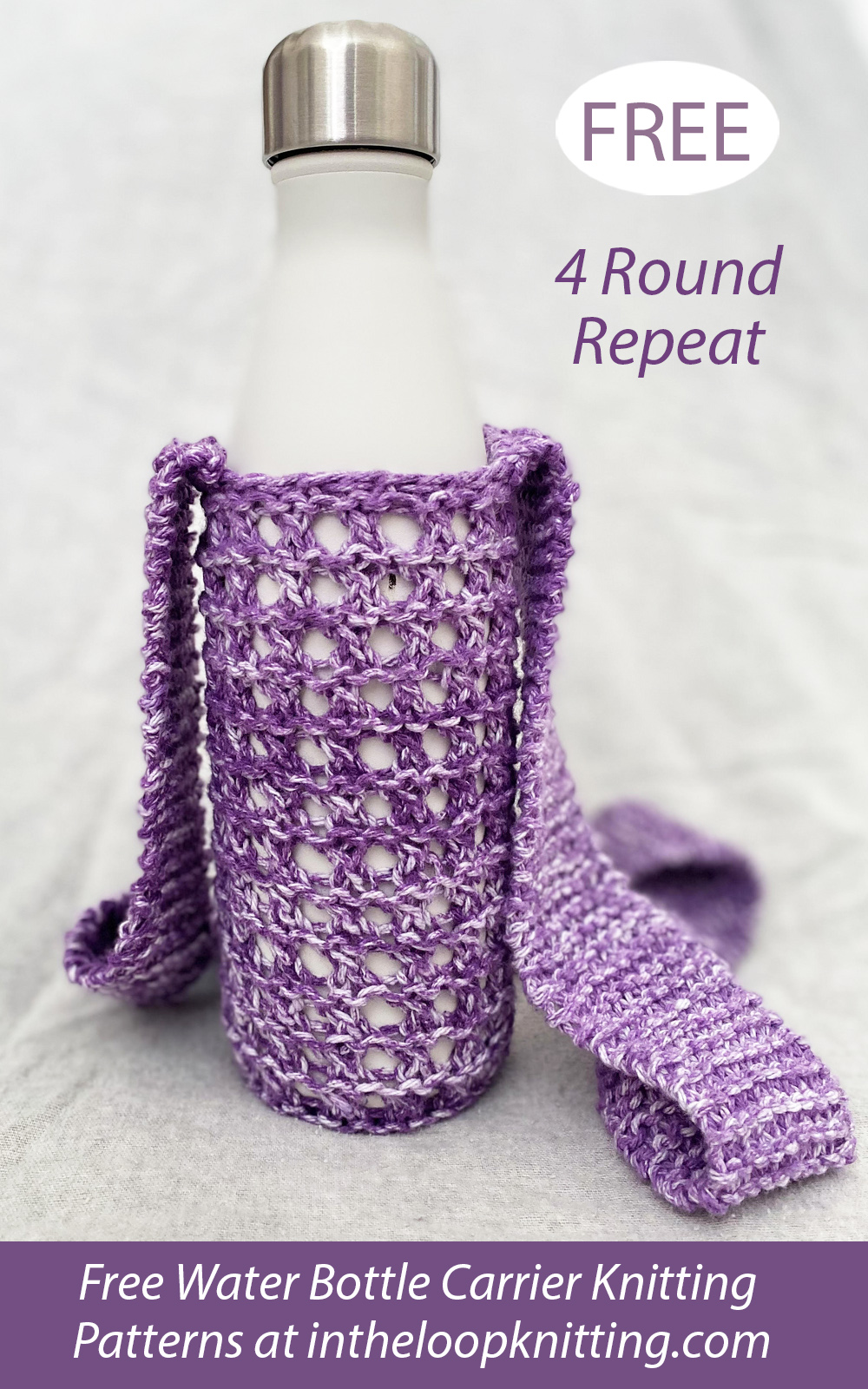 Free Loophole Water Bottle Holder Knitting Pattern