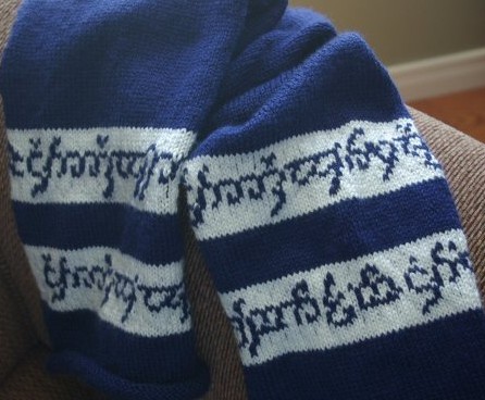 Free knitting patterns for Lord of the Rings Scarf