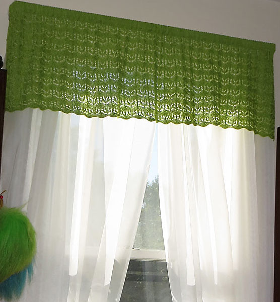 Free Knitting Pattern for Lotus Lace Valance