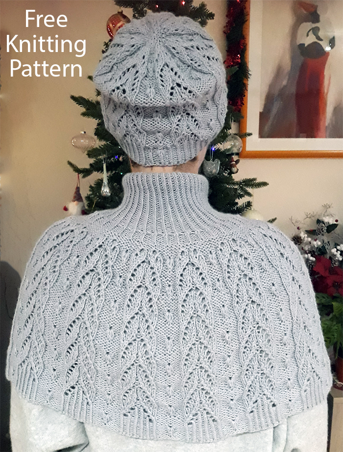 Free Lotus Poncho, Hat, and Mitts Set Knitting Pattern