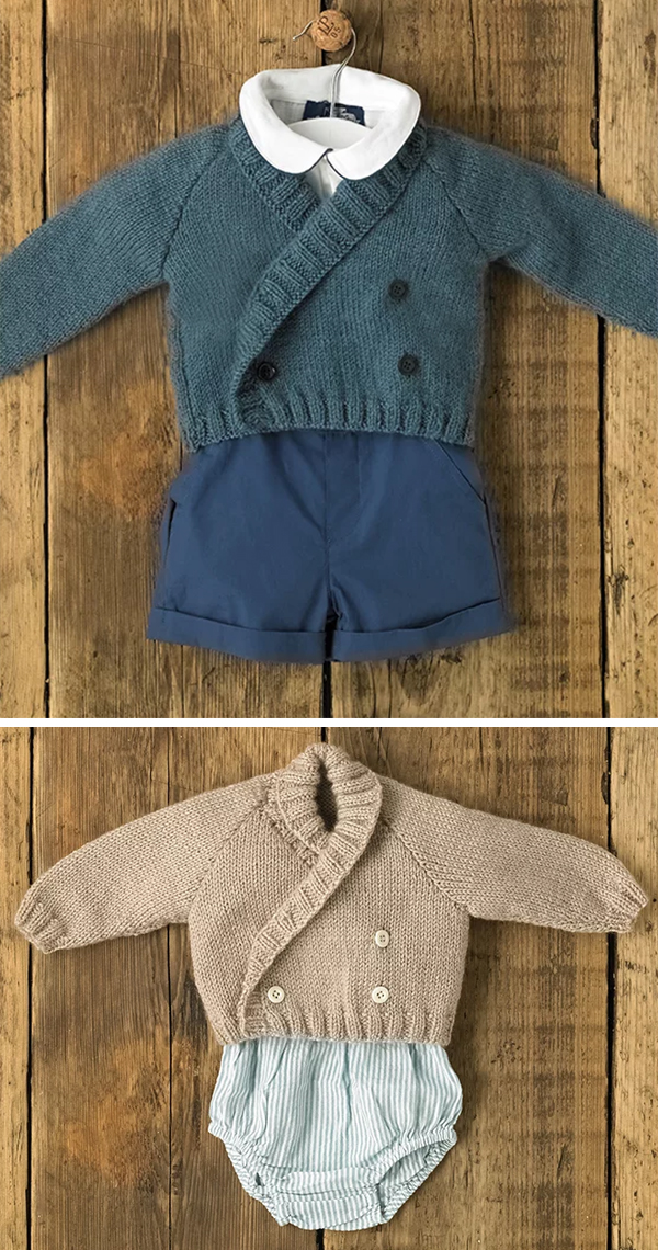 Knitting Pattern for Louis Baby Cardigan