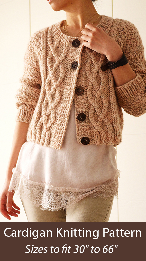 Love Cable Cardigan Knitting Pattern