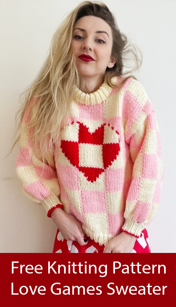 Love Games Sweater Free Knitting Pattern