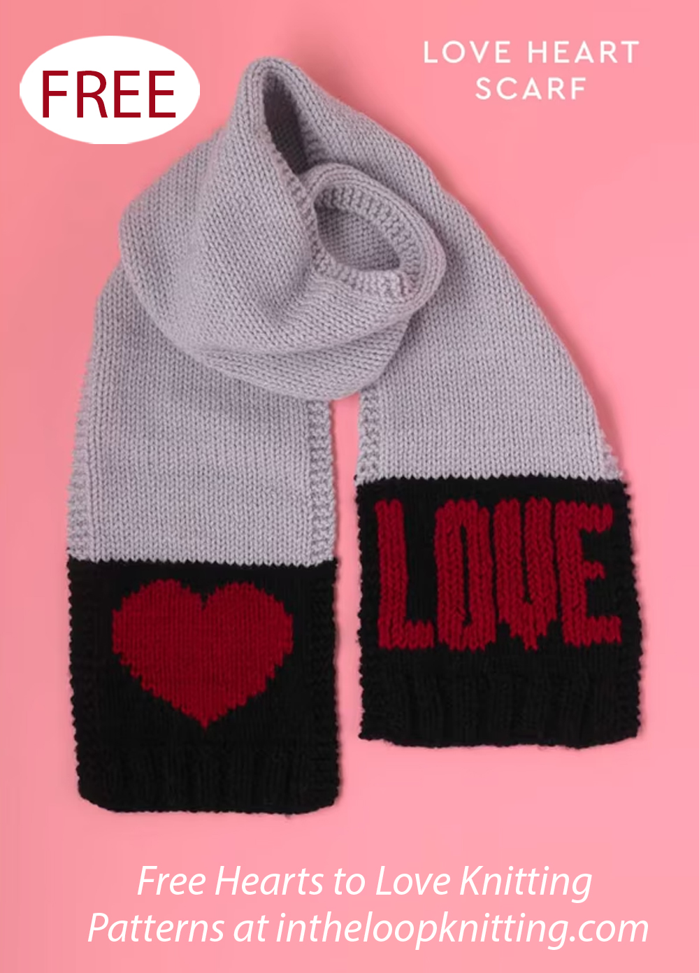 Love Heart Scarf Free Knitting Pattern