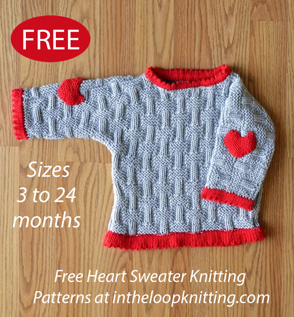 Free Love Patches Baby Sweater Knitting Pattern