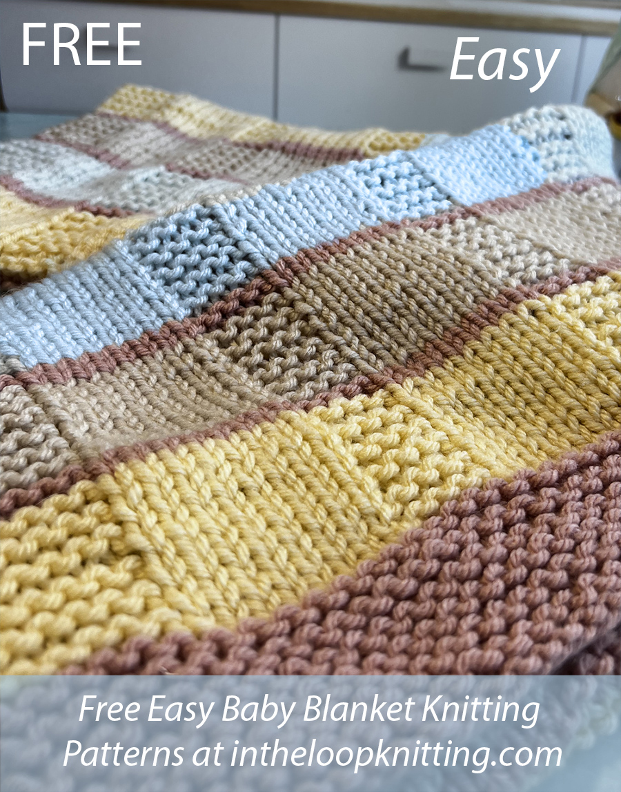 Free Love Squared Baby Blanket Knitting Pattern