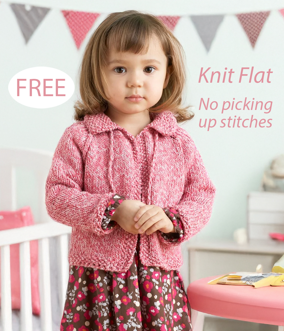 Free Easy Baby Love the Earth Baby Cardi Cardigan Knitting Pattern