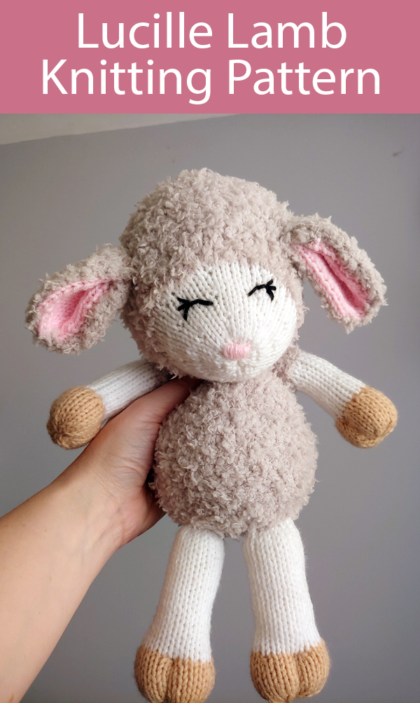 Lamb Toy Knitting Pattern Lucille Lamb