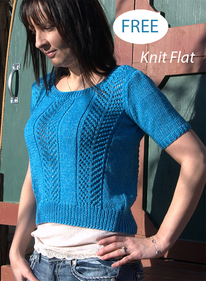 Free Lucinda Pullover Sweater Shorter Sleeved Pullover Knitting Pattern