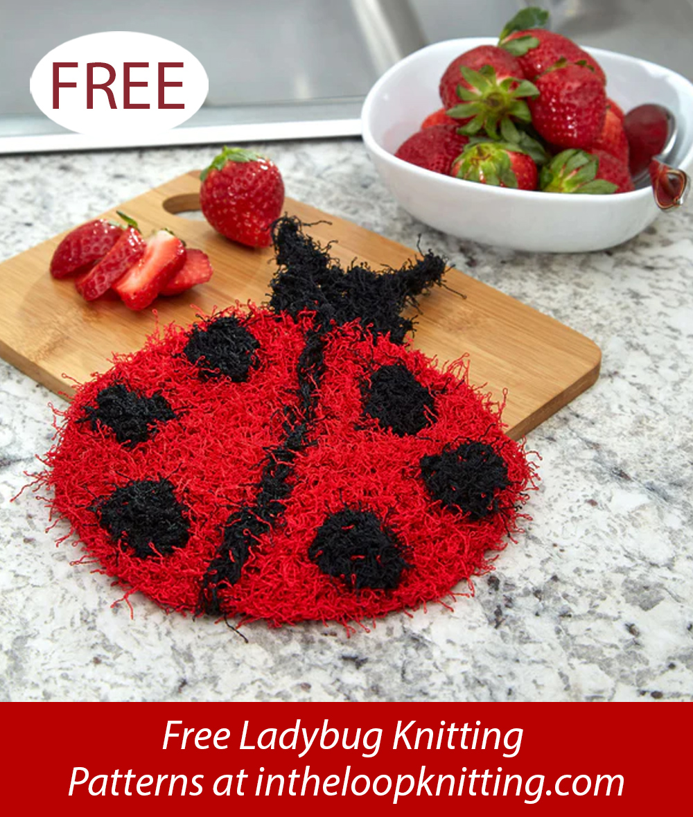 Free Lucky Ladybug Scrubby Knitting Pattern