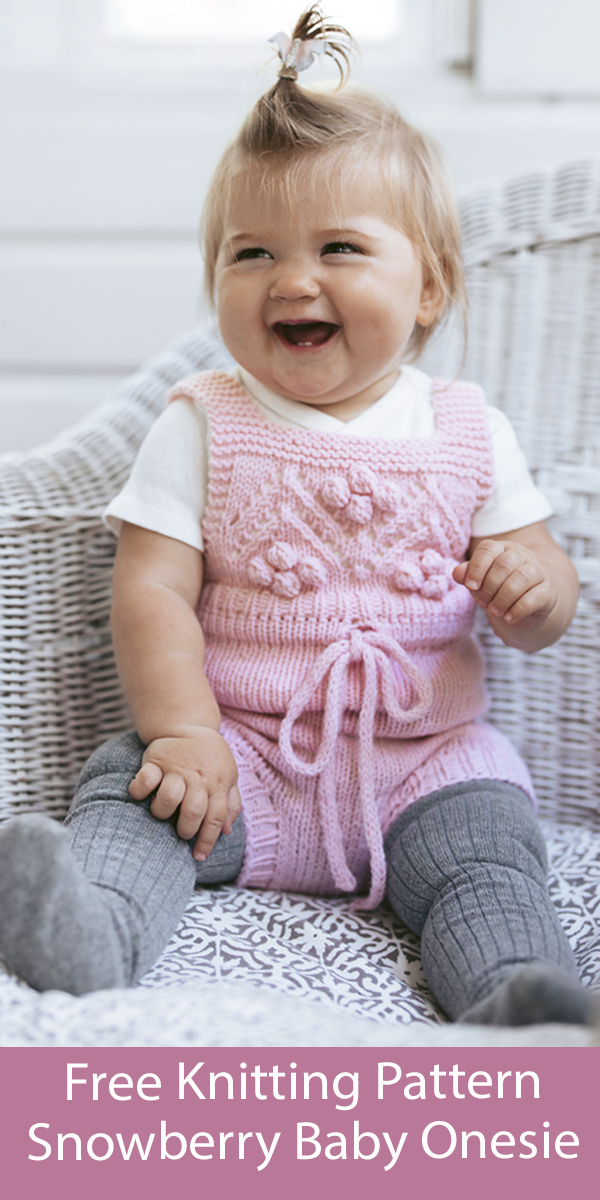 Free Baby Knitting Pattern Snowberry Onesie Romper