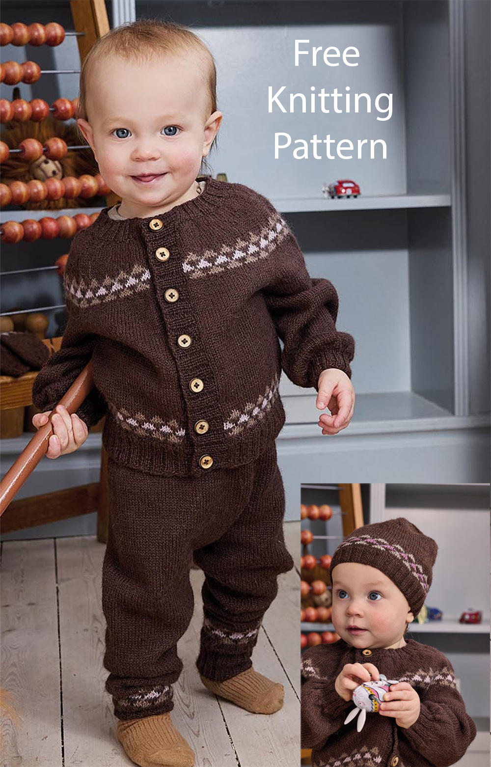 Luna Baby Set Knitting Pattern Set