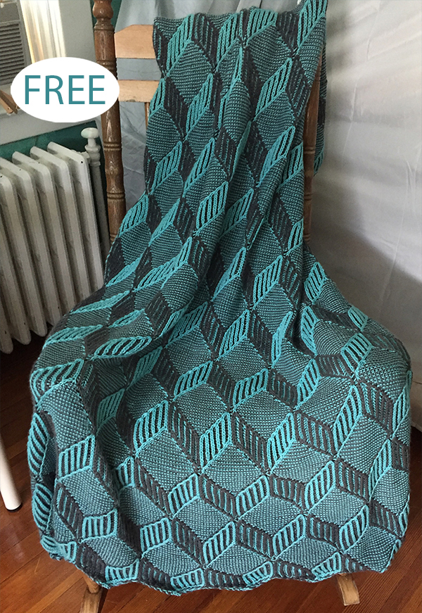 Free Light and Shadow Blanket Knitting Pattern