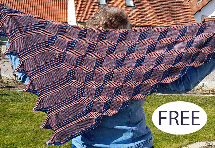 Free Light and Shadow Shawl Knitting Pattern