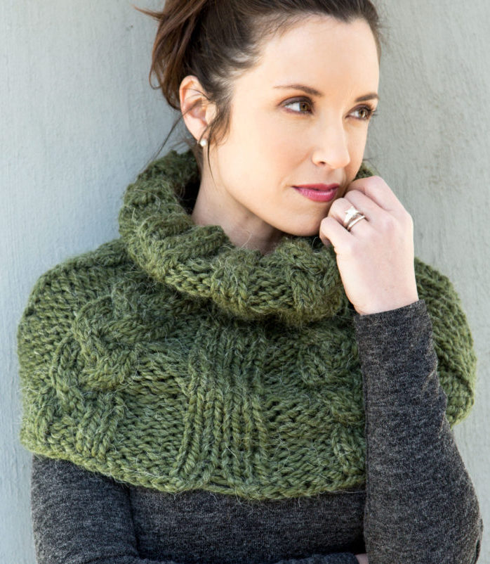 Free Knitting Pattern for Lush Cable Cowl