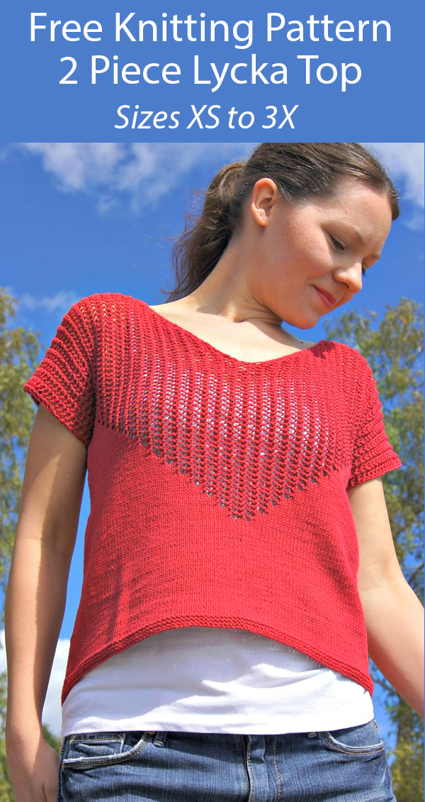Free Knitting Pattern for Lycka Top