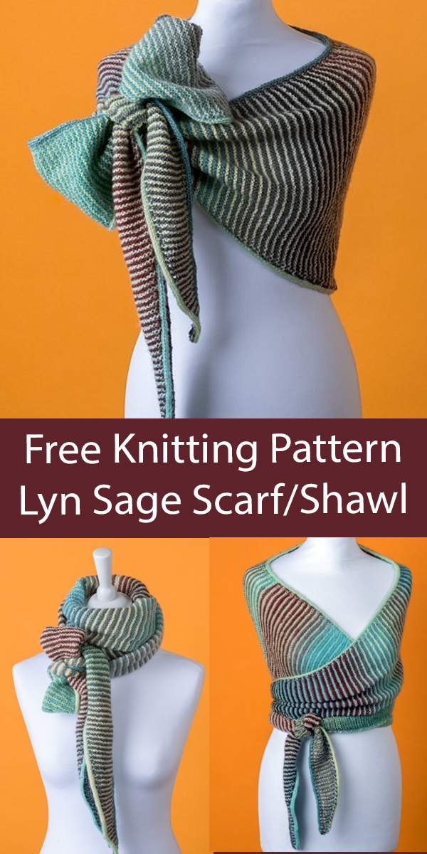 Free Shawl Knitting Pattern Lyn Sage Scarf