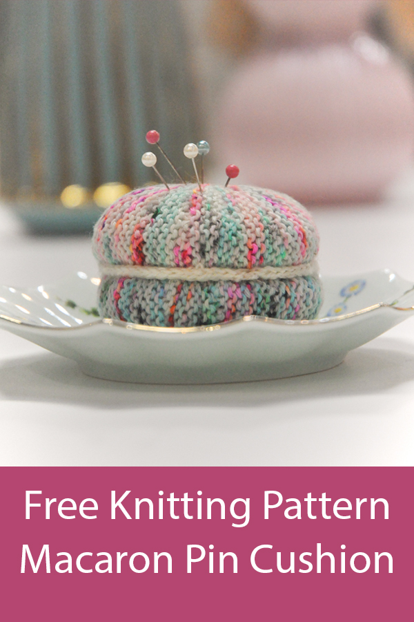 Macaron Pin Cushion Free Knitting Pattern