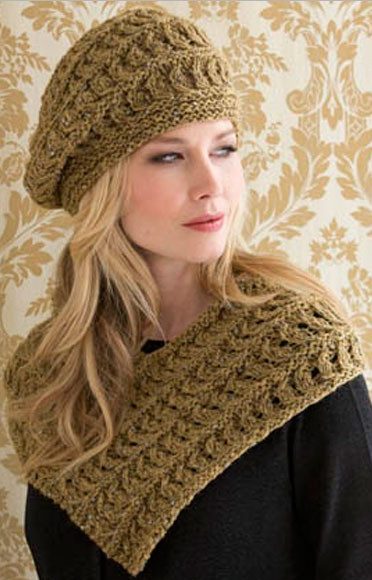 Knitting Pattern for Madeleine Cowl and Beret Set