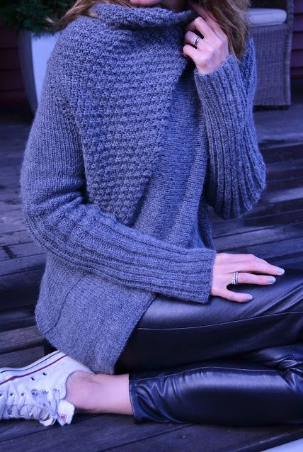 Free knitting pattern for Madge wrapped cardigan