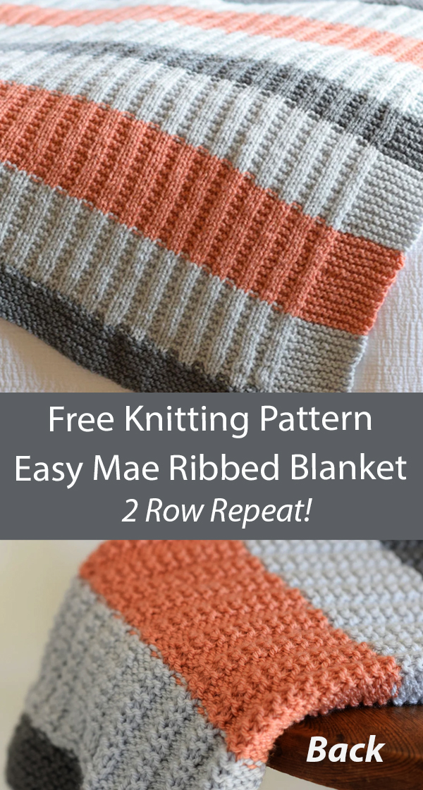 Free Easy Blanket Knitting Pattern Mae Ribbed Blanket
