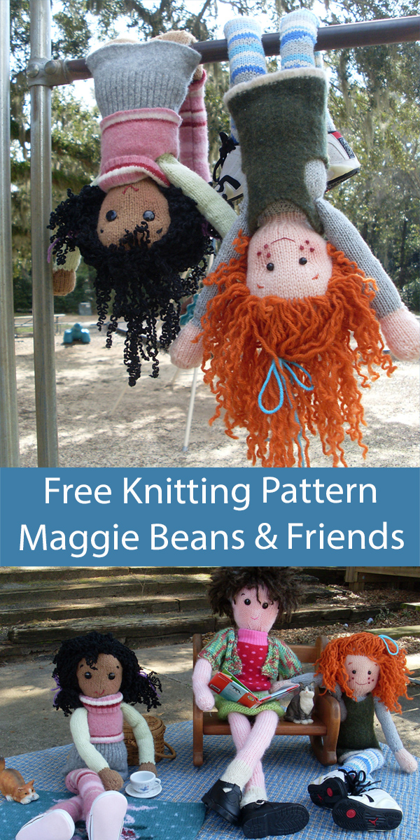 Free Doll Knitting Pattern Maggie Beans and Friends
