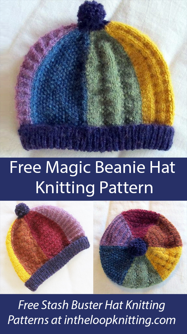 Free Stash Buster Hat Knitting Pattern Magic Beanie