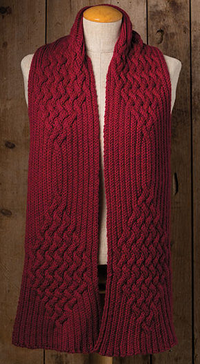 Knitting Pattern for Magic of Reversible Cables Scarf