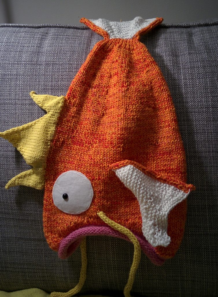 Free Knitting Pattern for Magikarp Go Hat