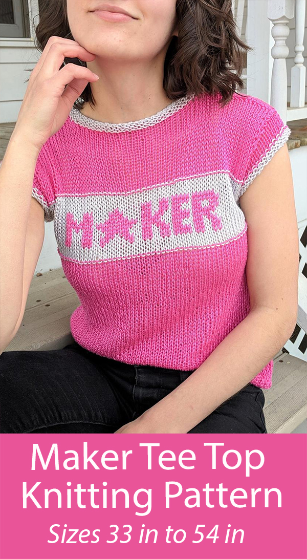 Maker Tee Top Knitting Pattern