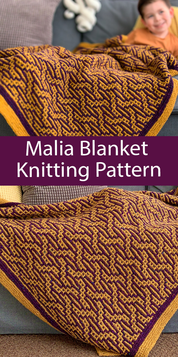 Baby Blanket or Throw Knitting Pattern Malia Blanket