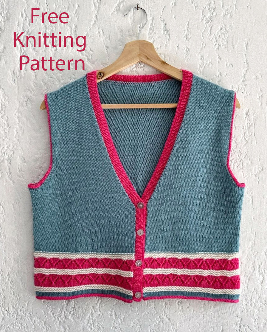 Free Sweater Knitting Pattern Malibu  Vest