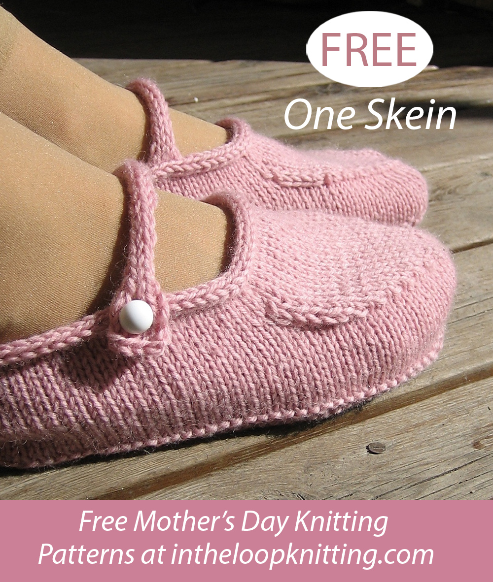 Free Knitting Pattern Mama Janes Slippers
