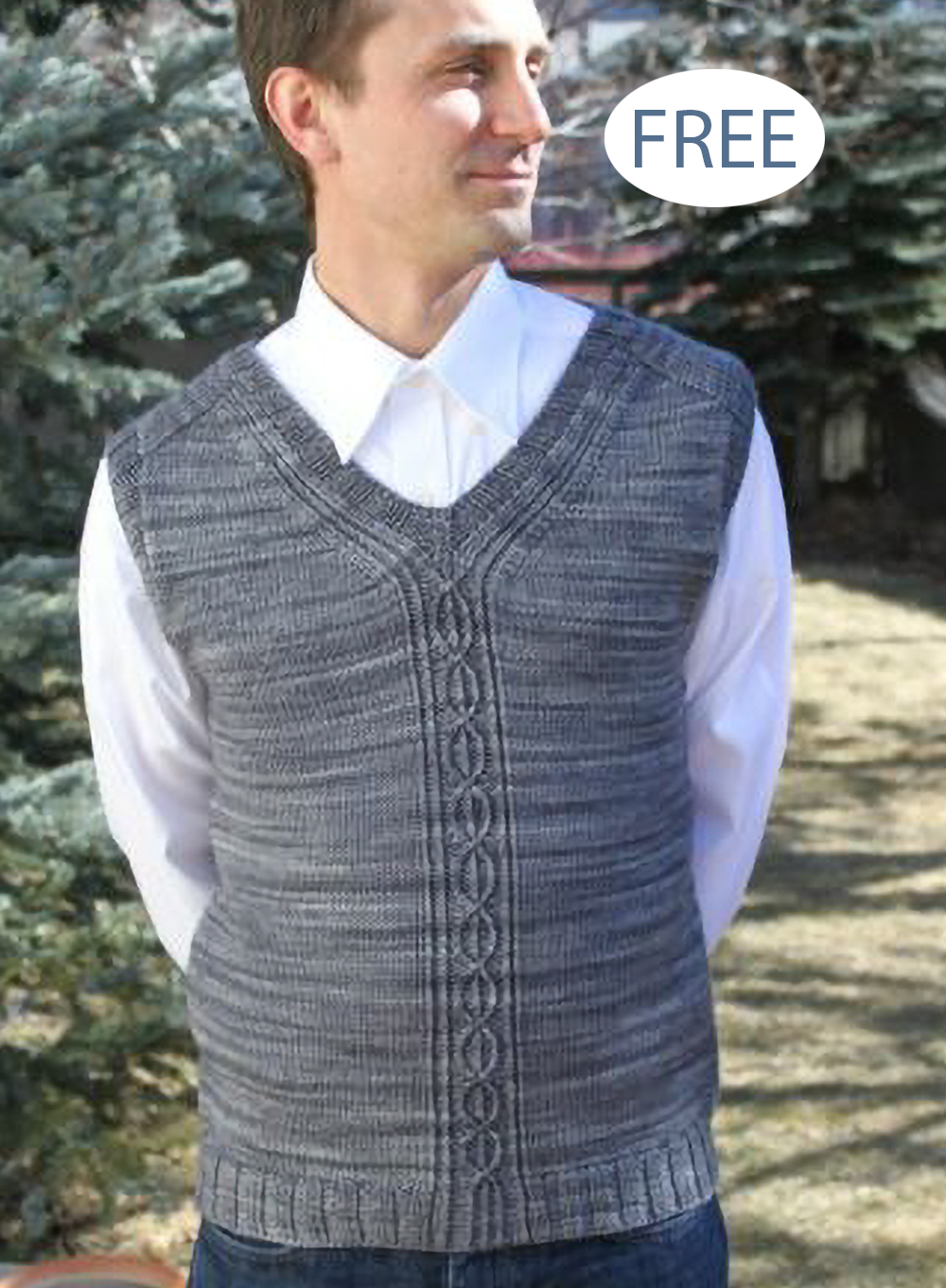 Free Vest Knitting Pattern Man Cold Vest Men's Vest